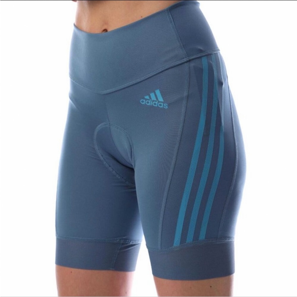 NWT Adidas Women's Blue Padded Cycling Shorts, Size X-Small